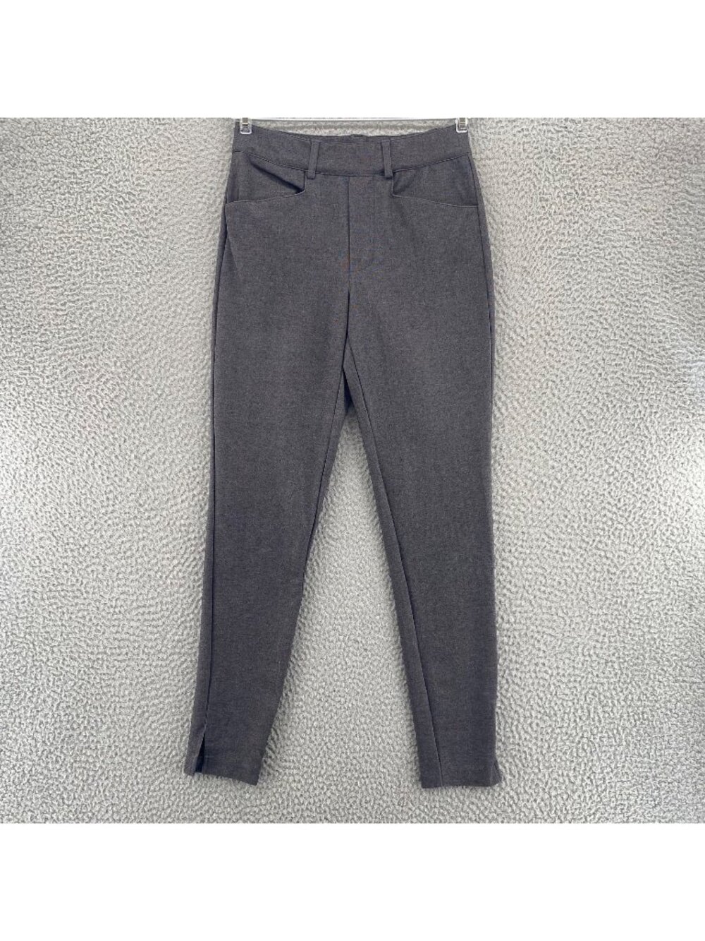 Grace & Lace Pants Womens 2 4 Gray Ponte Knit Skinny Stretch Jeggings Pockets